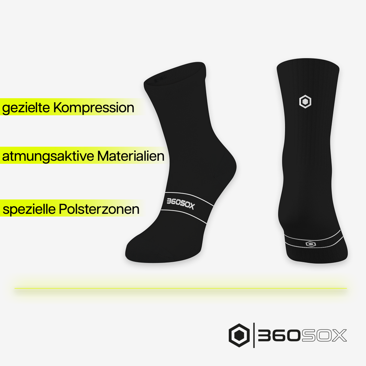 Schwarze Mid Sox Produktfeatures