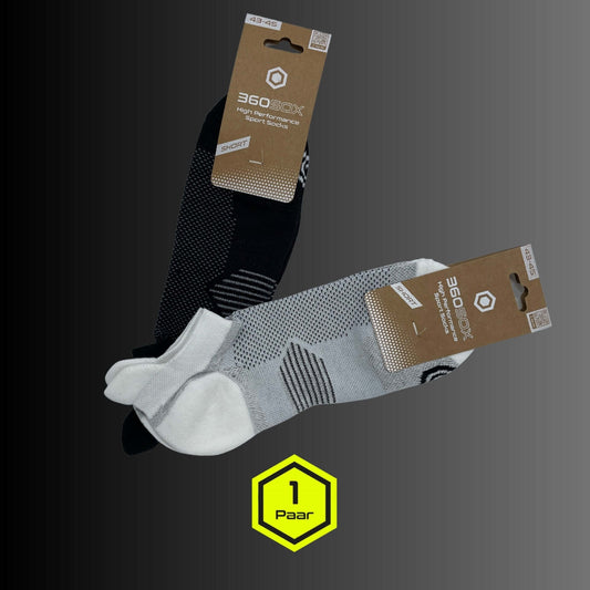 Die kurzen Sportsocken von 360SOX sind atmungsaktiv und nachhaltig produziert
