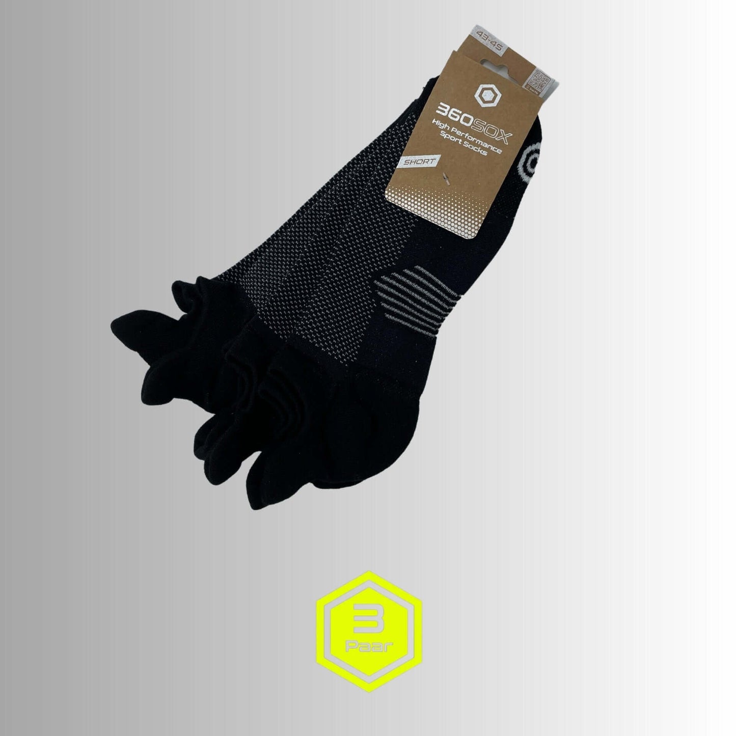 Die kurzen Sportsocken von 360SOX sind atmungsaktiv und nachhaltig produziert
