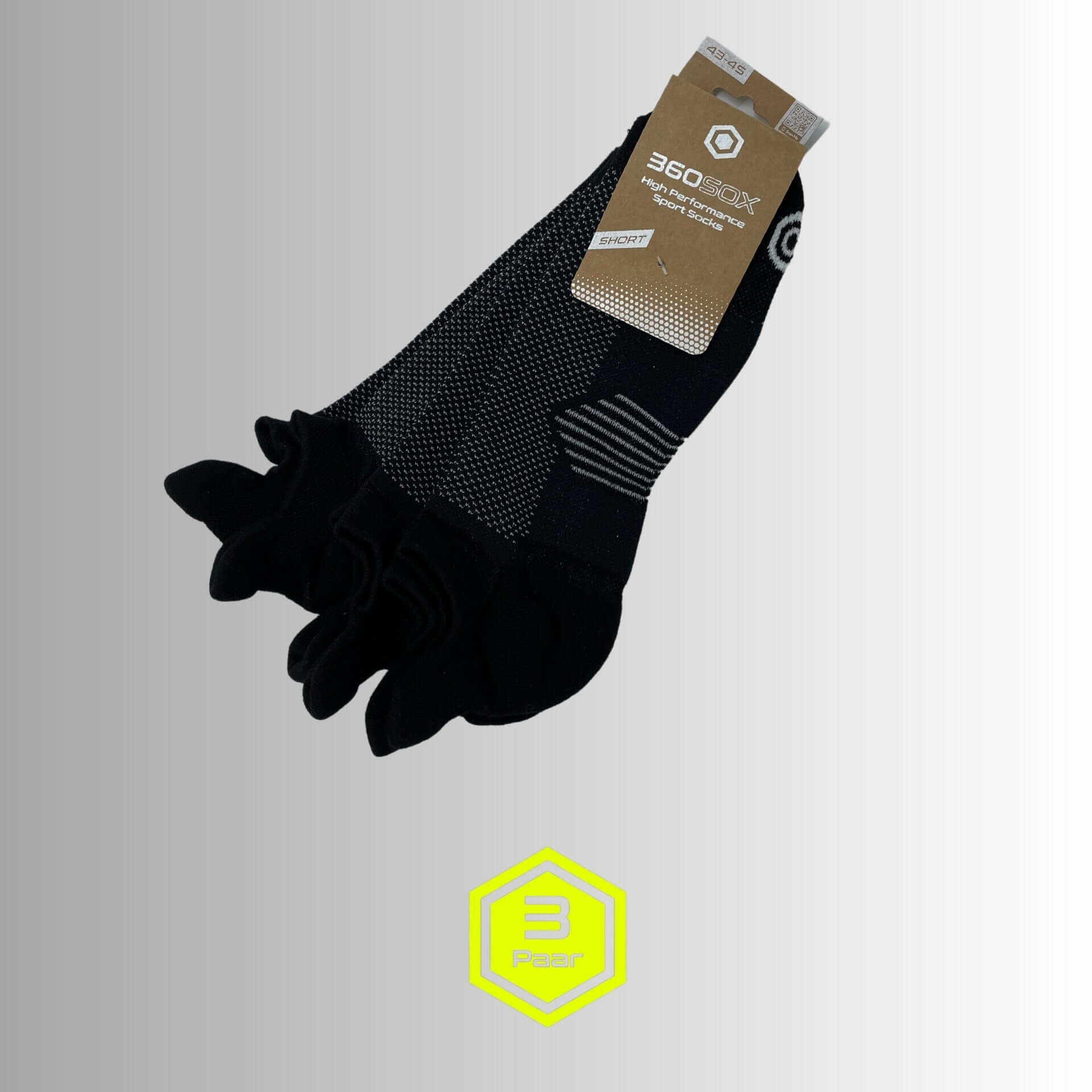 Die kurzen Sportsocken von 360SOX sind atmungsaktiv und nachhaltig produziert