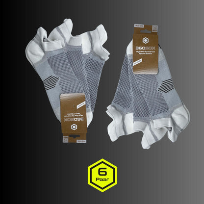 Als 6er Pack günstiger: die atmungsaktiven SHORT SOX von 360SOX