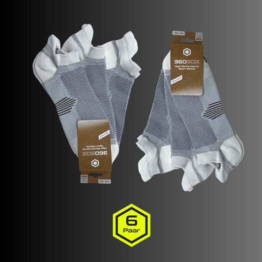 Als 6er Pack günstiger: die atmungsaktiven SHORT SOX von 360SOX