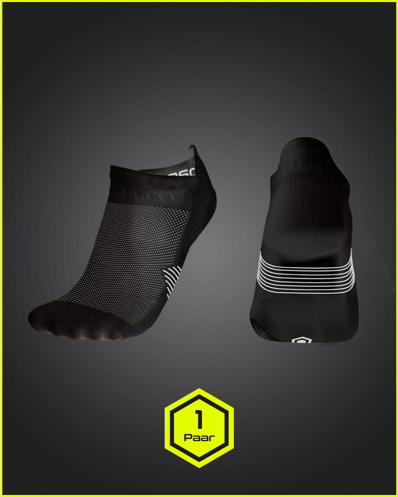 Die kurzen Sportsocken von 360SOX sind atmungsaktiv und nachhaltig produziert