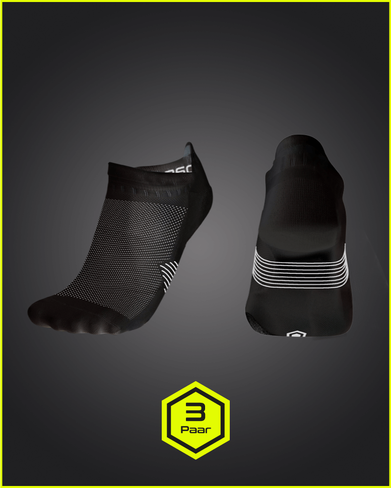 Die kurzen Sportsocken von 360SOX sind atmungsaktiv und nachhaltig produziert