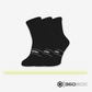 Schwarze Mid Sox Kompressionssocken, 3er-Pack