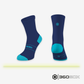 Blaue Mid Sox Kompressionssocken, Einzelansicht