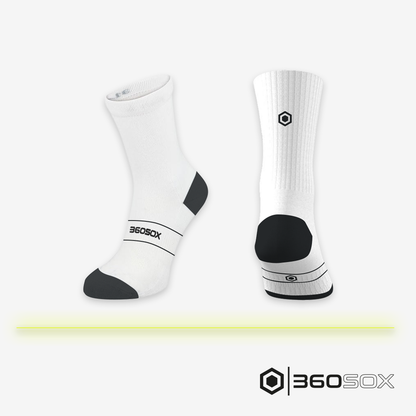Weiße Mid Sox Kompressionssocken, Einzelansicht