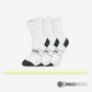 Weiße Mid Sox Kompressionssocken, 3er-Pack