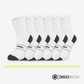 Weiße Mid Sox Kompressionssocken, 6er-Pack